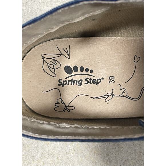 SPRING STEP Suede Leather Ankle Booties Women's Size EU 39/US 8.5 'Morgana' Navy - Picture 9 of 10